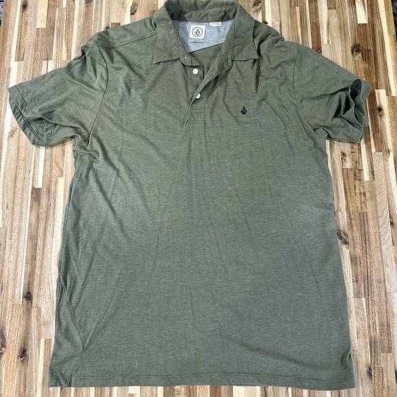 Volcom Men's Green Beige Polo Shirt XL - Picture 1 of 7